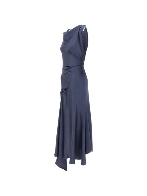 Victoria Beckham draped asymmetric dress - Blue