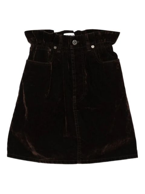 Miu Miu velvet mini skirt - Brown - zdjęcie produktu nr 1