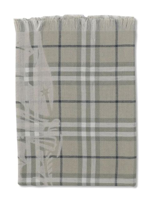 Burberry checked scarf - Neutrals - zdjęcie produktu nr 1