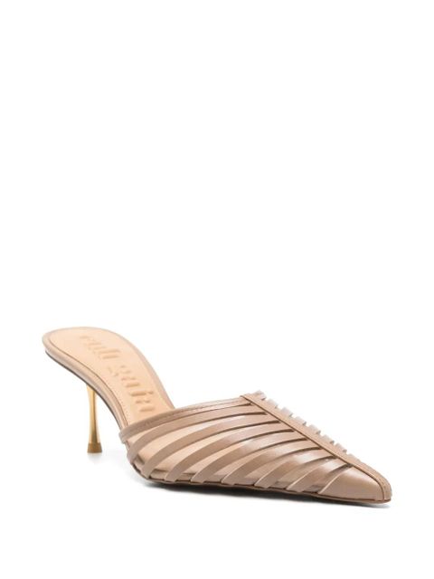 Cult Gaia 80mm Viera mules - Brown