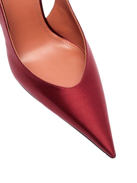 Amina Muaddi 105mm Anok sling-back pointed-toe pumps - Red