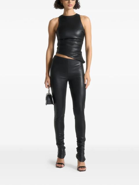 Manière De Voir Yolande asymmetric racer top - Black