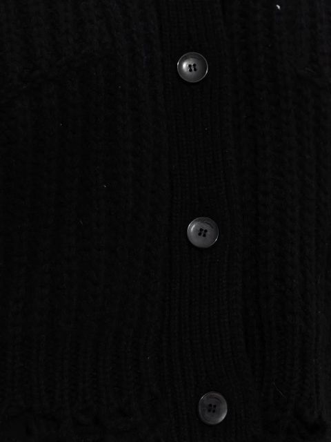 Blumarine faux-fur-trim button-up jacket - Black