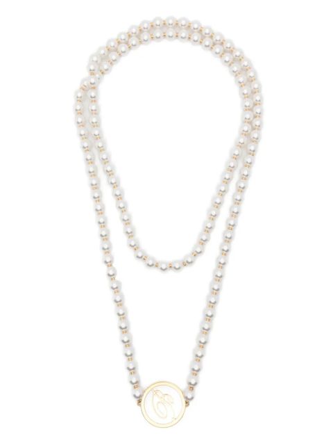 Blumarine faux-pearl logo necklace - Gold - zdjęcie produktu nr 1