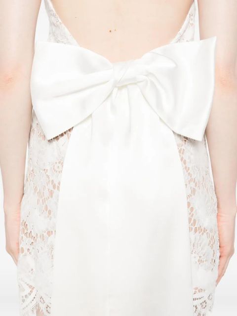 Self-Portrait lace scalloped-hem dress - White