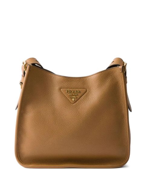 Prada medium leather shoulder bag - Brown - zdjęcie produktu nr 1
