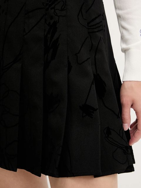 Desigual spódnica FLOCK kolor czarny mini rozkloszowana 25WWFW10