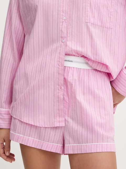 Calvin Klein Underwear piżama bawełniana damska kolor fioletowy bawełniana LV00QS7581 - zdjęcie produktu nr 2