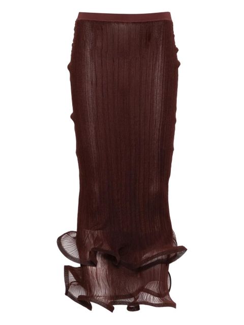 Simkhai ruffled midi skirt - Brown - zdjęcie produktu nr 1