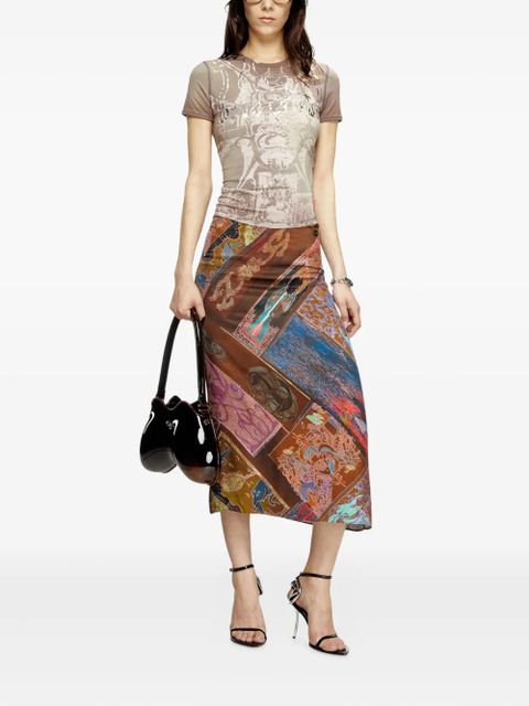 Diesel T-Uncuties-Long-R6 T-shirt - Neutrals - zdjęcie produktu nr 2