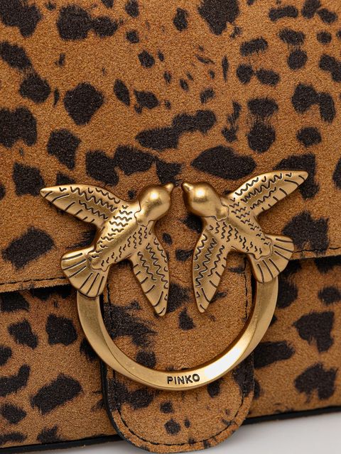 Pinko torebka zamszowa kolor brązowy 106244 A32A