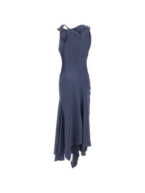 Victoria Beckham draped asymmetric dress - Blue
