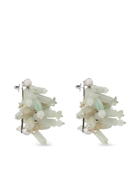 DRIES VAN NOTEN stone-cluster earrings - Silver