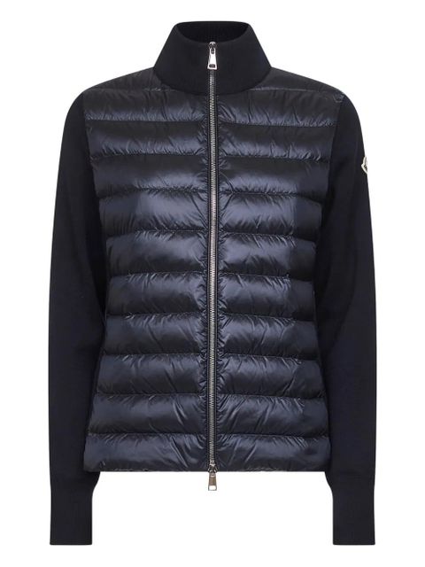 Moncler knitted-sleeve padded jacket - Blue - zdjęcie produktu nr 1