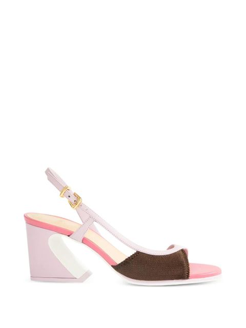 FENDI asymmetric heeled sandals - Purple - zdjęcie produktu nr 1