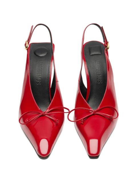 Jacquemus Cubisto slingback pumps - Red