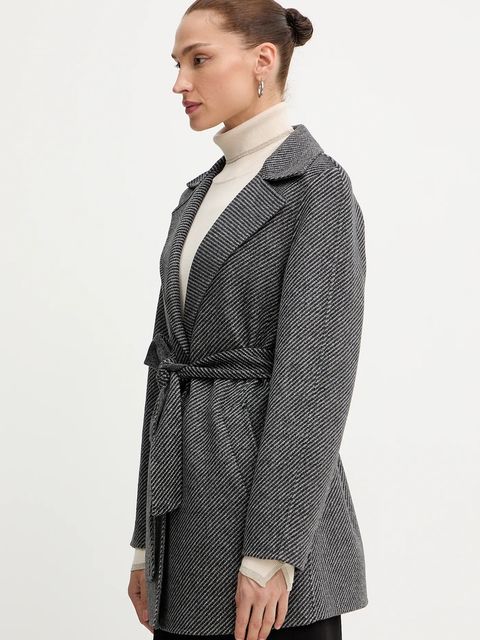 Armani Exchange płaszcz z dodatkiem wełny kolor szary XW000692 AF16201