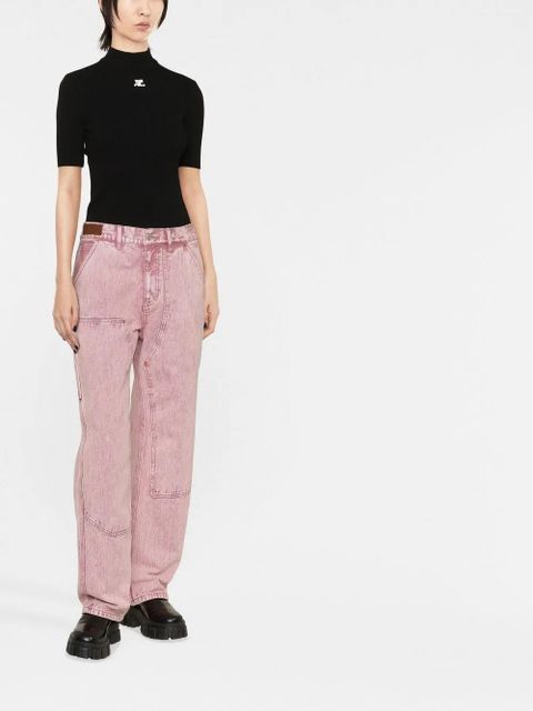 Courrèges Reedition rib-knit sweater - Black