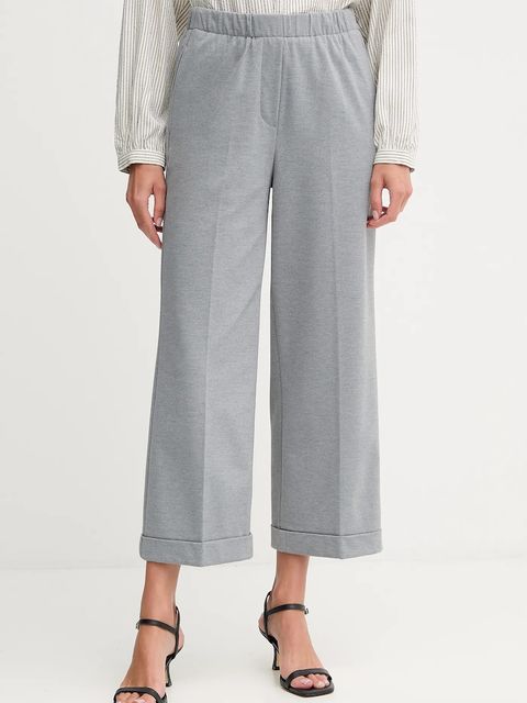 United Colors of Benetton spodnie damskie kolor szary fason cygaretki high waist 47CKDF09Y - zdjęcie produktu nr 1