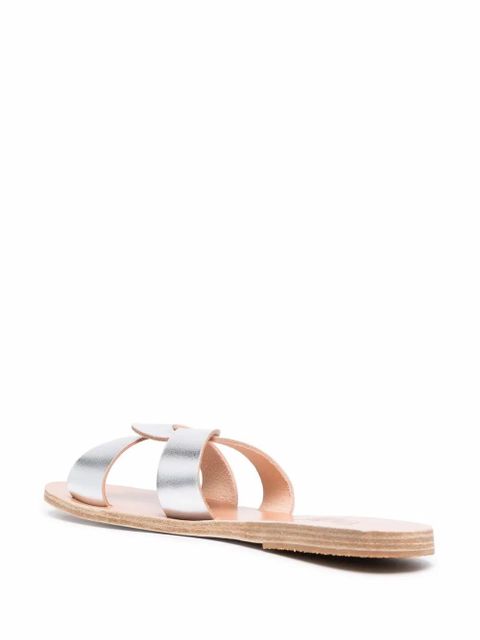 Ancient Greek Sandals metallic leather-strap sandals - Silver