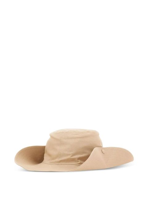 The Attico logo-embroidered wide-brim hat - Neutrals - zdjęcie produktu nr 2