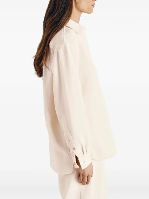 American Vintage Afaz logo-patch shirt - Neutrals