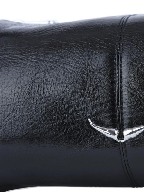 Zadig&Voltaire cylindrical leather shoulder bag - Black