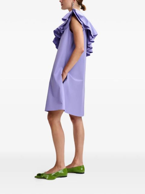 Essentiel Antwerp ruffled one-shoulder mini dress - Purple