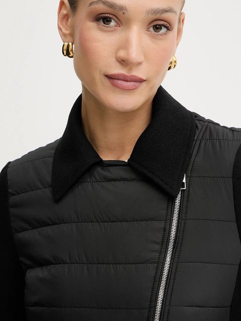 BOSS kurtka z domieszką wełny kolor czarny przejściowa 50555564