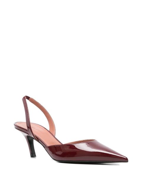 Amina Muaddi Anok pointed slingback pumps - Red - zdjęcie produktu nr 2
