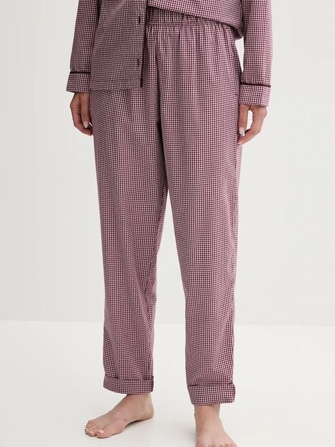 United Colors of Benetton spodnie piżamowe bawełniane damskie kolor bordowy bawełniane 4MYG3F00M - zdjęcie produktu nr 1