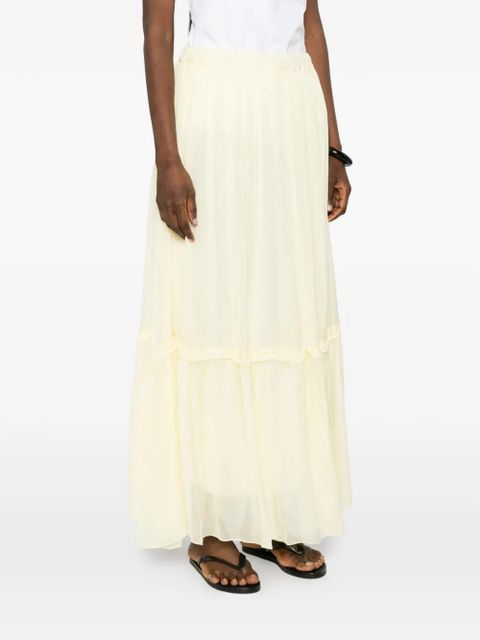 SOLOTRE ruffled skirt - Yellow