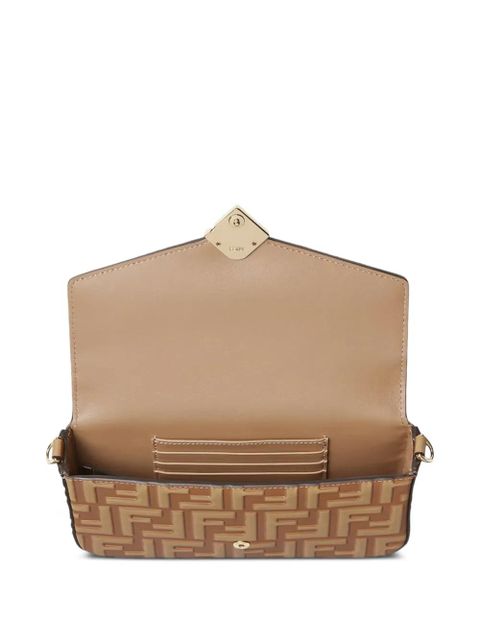 FENDI FF Diamonds two-tone wallet - Brown