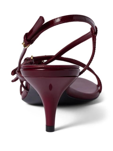 Miu Miu 55mm patent leather sandals - Red