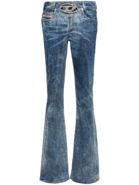 Diesel gem-logo buckle flared jeans - Blue - zdjęcie produktu nr 1