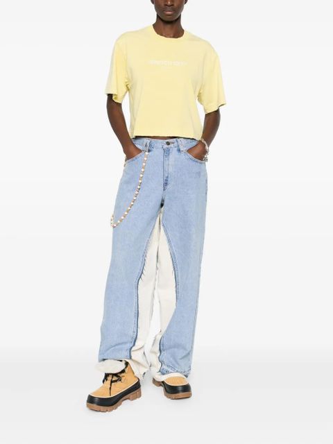 Off-White slogan-print T-shirt - Yellow