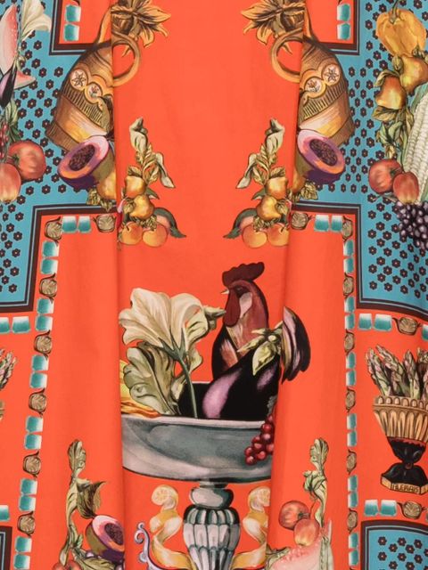 ALEMAIS fruit-print smocked dress - Orange - zdjęcie produktu nr 2