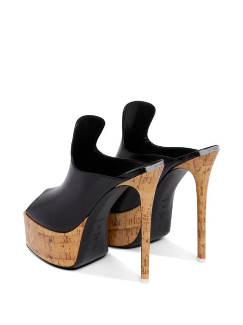 The Attico Irmelin platform sandals - Black