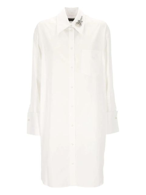 Simone Rocha crystal-embellished long shirt - White - zdjęcie produktu nr 1