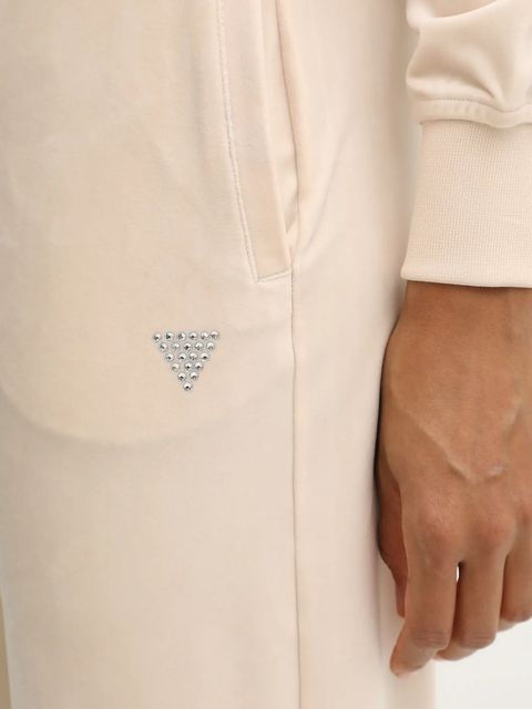 Guess spodnie dresowe COUTURE damskie kolor beżowy gładkie V3BB26 K0232