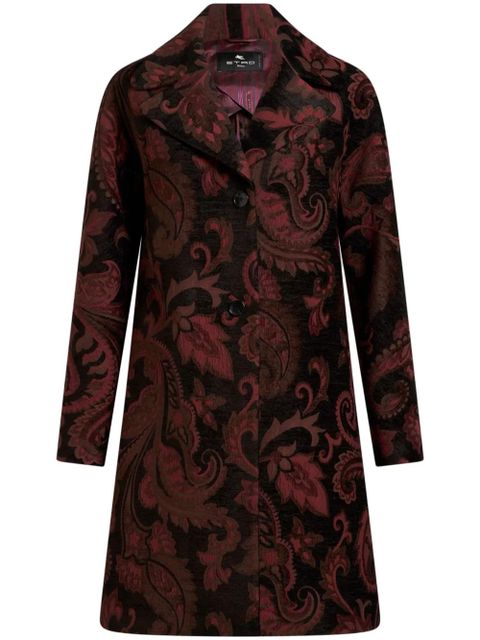 ETRO patterned-jacquard midi coat - Black - zdjęcie produktu nr 1