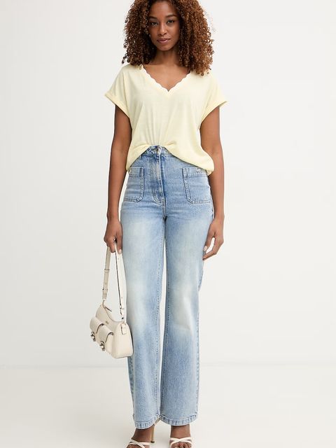 Morgan T-shirt basic damski z wiskozą - zdjęcie produktu nr 1