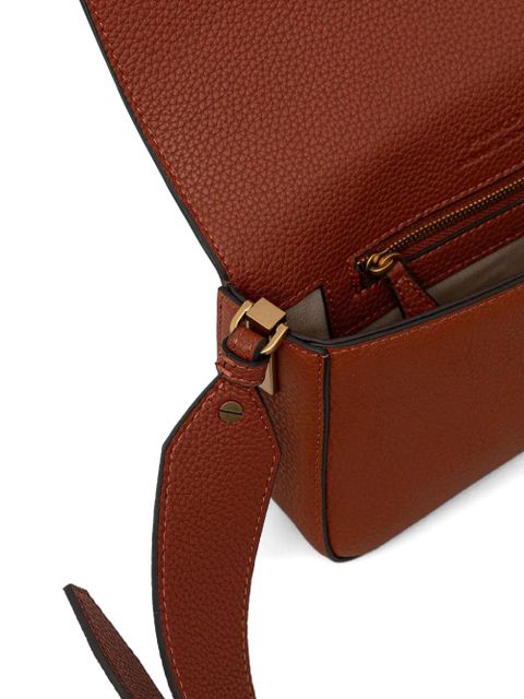 PINKO Love leather cross body bag - Orange