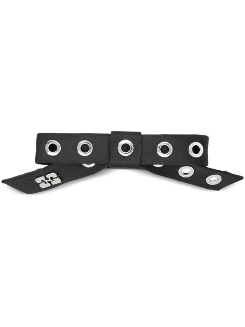 GANNI eyelet bow hair clip - Black - zdjęcie produktu nr 1
