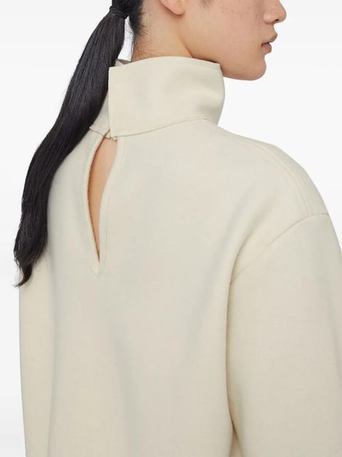 Jil Sander high-neck wool top - White