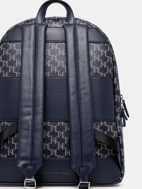 Karl Lagerfeld plecak K/VOYAGE kolor granatowy duży wzorzysty A1W30188