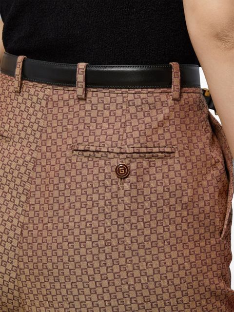 Gucci Square G-jaquard wide-leg trousers - Neutrals