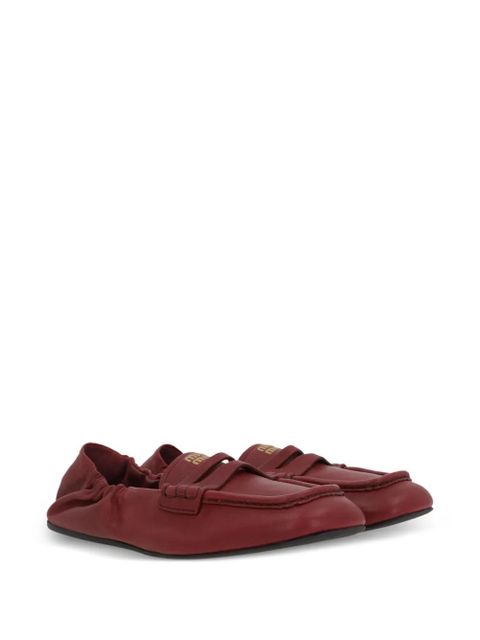 Miu Miu leather loafers - Red - zdjęcie produktu nr 2