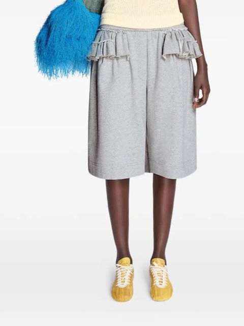 DRIES VAN NOTEN ruffled loose shorts - Grey - zdjęcie produktu nr 2
