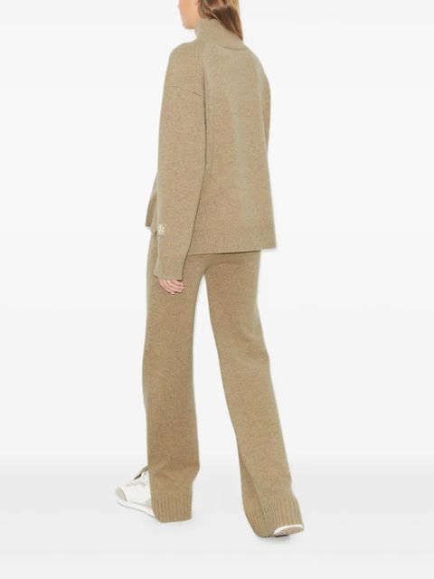 Tory Burch wool track pants - Neutrals - zdjęcie produktu nr 2